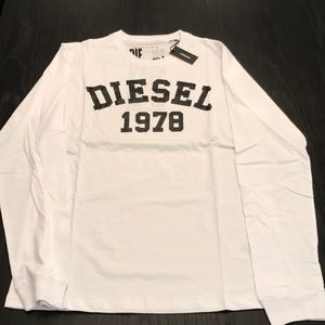 NWT MENS DIESEL LONG SLEEVE SHIRT SLIM FIT LARGE